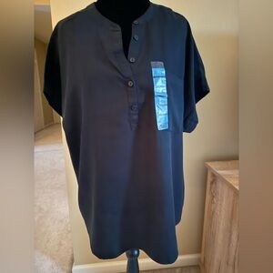 Coastal Comfort Casual Black Women's Blouse